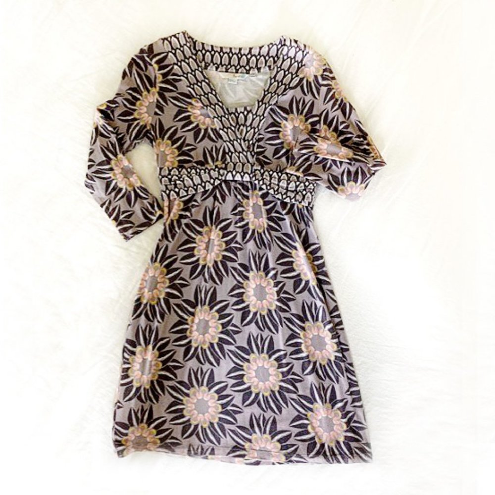Boden Lavander Jersey Stretch Floral Dress Size 4